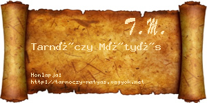 Tarnóczy Mátyás névjegykártya